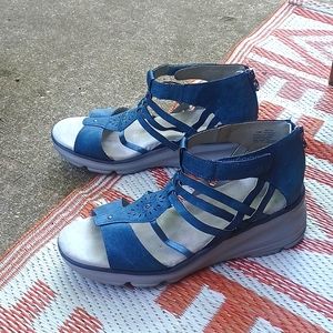 JBU by Jambu Orchid Wedge Sandal Denim Blue Sz 10